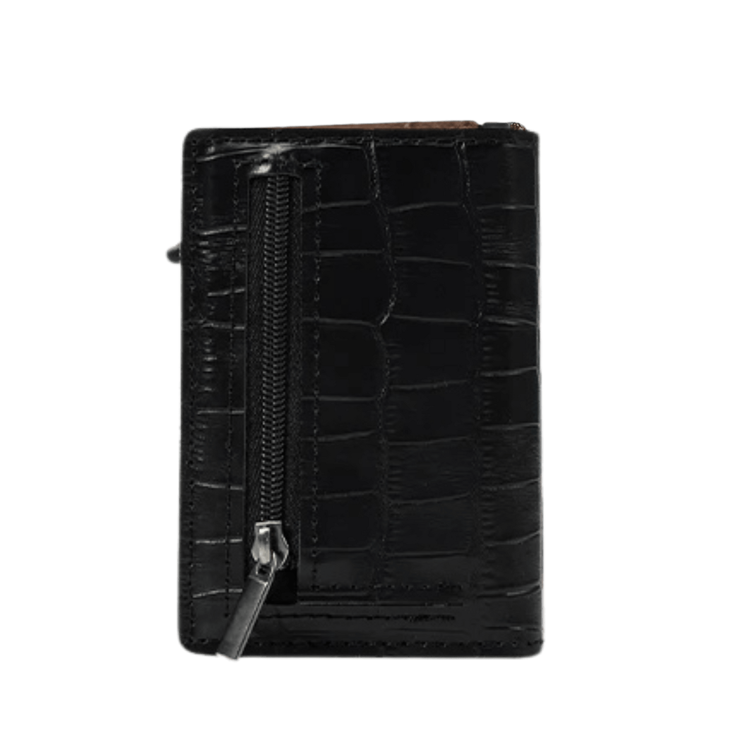 Croco minimalist leather wallet - Nomada Croco