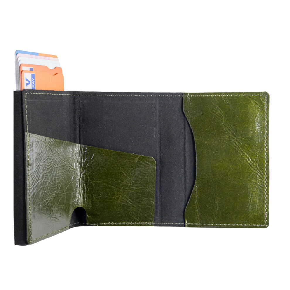Leather Wallet, cartera verde, cartera negro, cartera de cuero, cartera de piel, secrid, cartera de popup, cartera de lujo, billetera de lujo, tarjetero, cartera con bolso de moneda