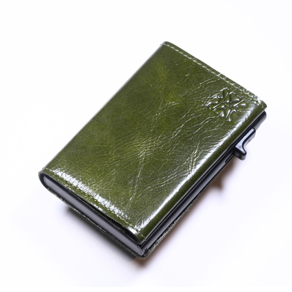 Leather Wallet, cartera verde, cartera negro, cartera de cuero, cartera de piel, secrid, cartera de popup, cartera de lujo, billetera de lujo, tarjetero, cartera con bolso de moneda