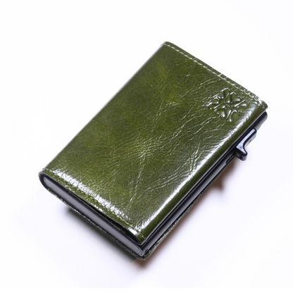 Leather Wallet, cartera verde, cartera negro, cartera de cuero, cartera de piel, secrid, cartera de popup, cartera de lujo, billetera de lujo, tarjetero, cartera con bolso de moneda